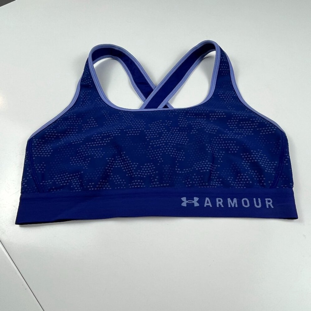 Under Armour women sport compression bra blue size L